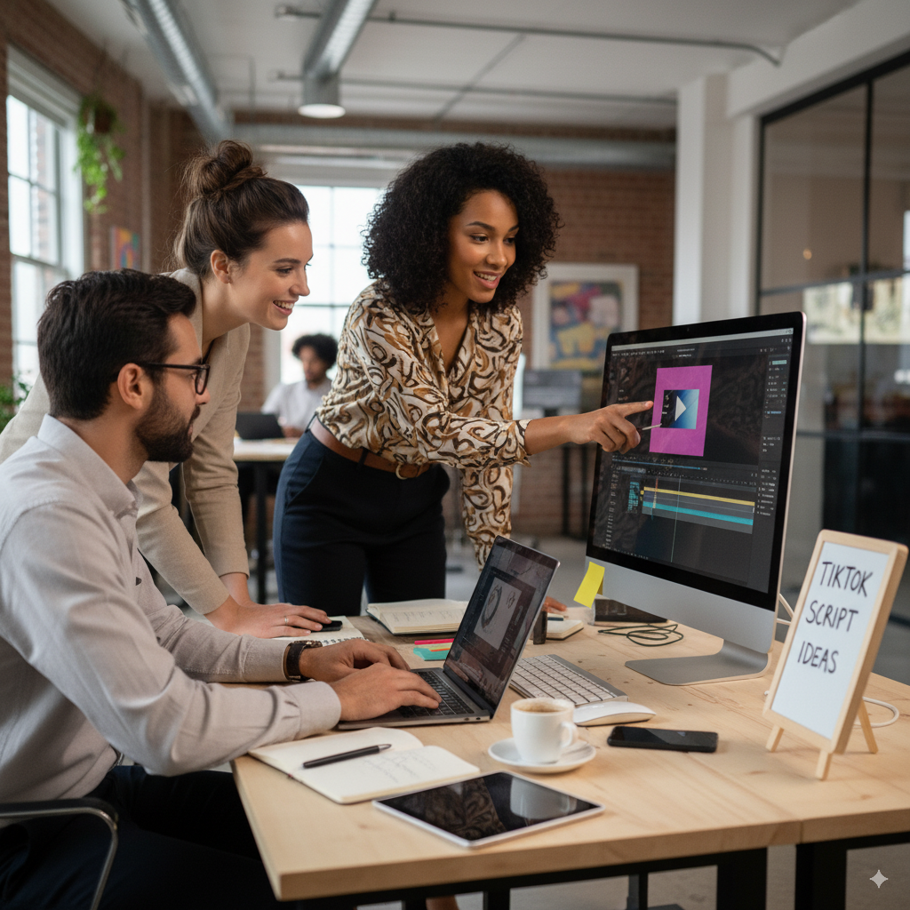 people creating a video